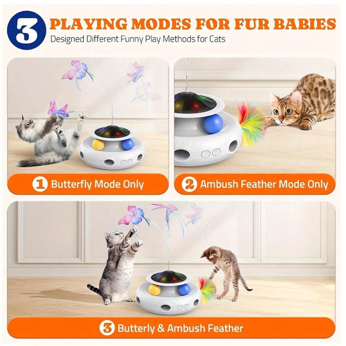 Multifunctional Electric Cat Toy Interactive Cat Toy Indoor Playing Rechargeable