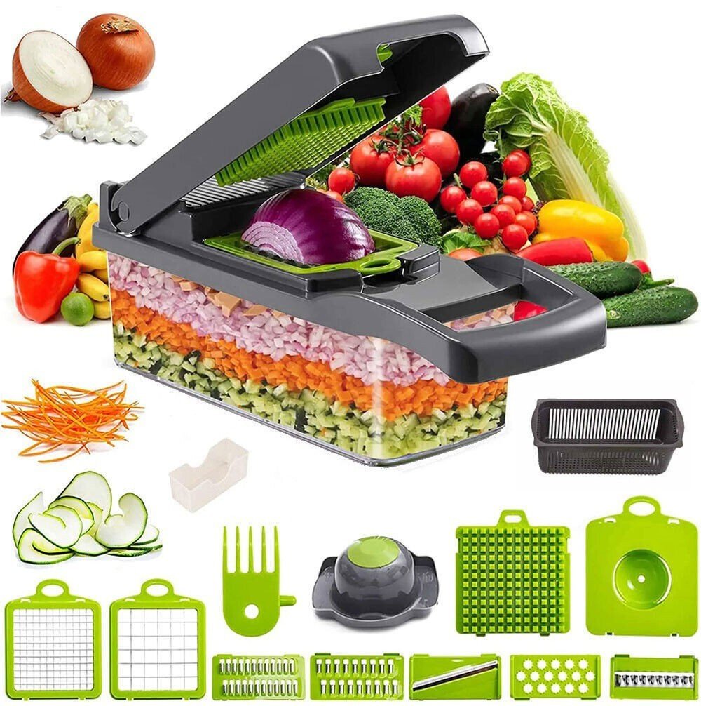 Vegetable Chopper Salad Fruit Peeler Slicer 15 In 1 Dicer Kitchen Cutter Tool
