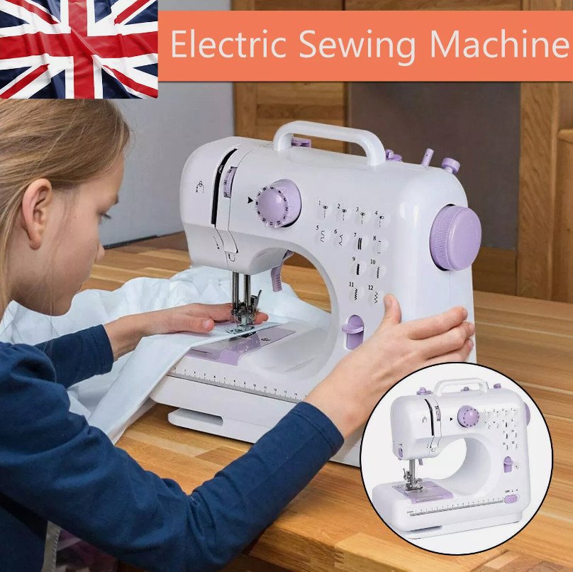 Portable Sewing Machine With 12 Multifunctional For Beginner Kids Family