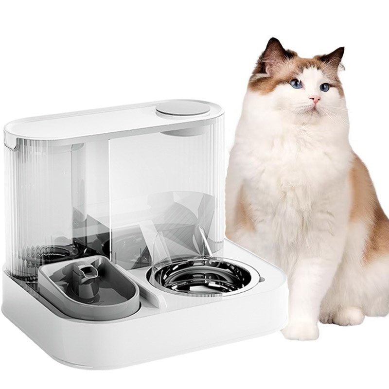2-in-1 Automatic Cat & Dog Feeder Water Dispenser | 2L Food & 1L Water Station