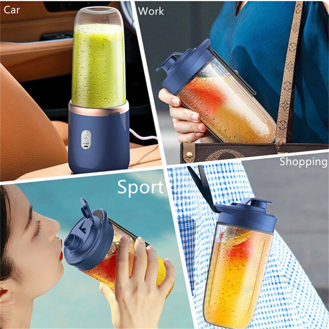 New Electric Mini Juice Maker Portable Blender Smoothie Juicer Fruit Machine UK