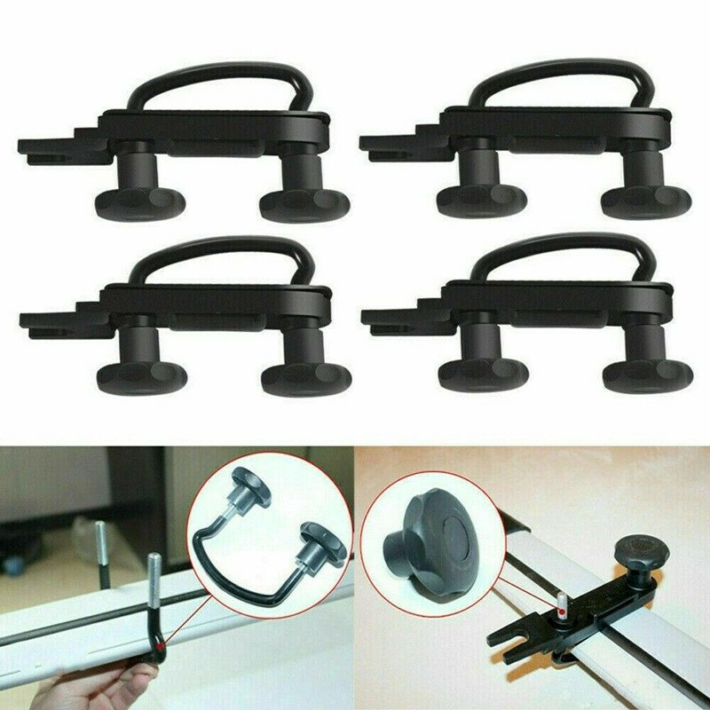 4PCS Stainless Universal Roof Box U-Bolt Clamps Car Van Mounting Fitting Kit UK