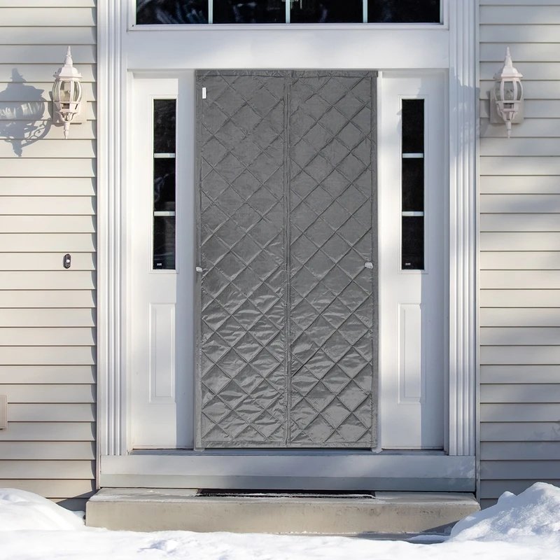 2.1x1m Windproof Door Curtain Magnetic Thermal Insulated Door Curtain Privacy Door Curtain For Doors, Living Rooms, Bedrooms