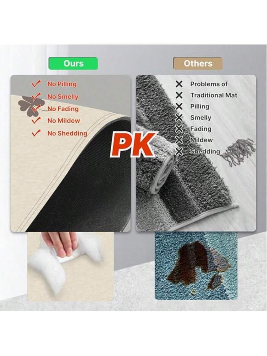 Living Room & Bedroom Area Rug  Soft Lightweight Floor Rug