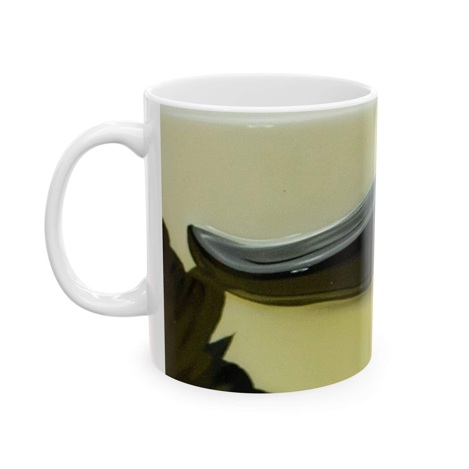 Abstract Yellow Black Swirl Mug | Ceramic Coffee Cup
