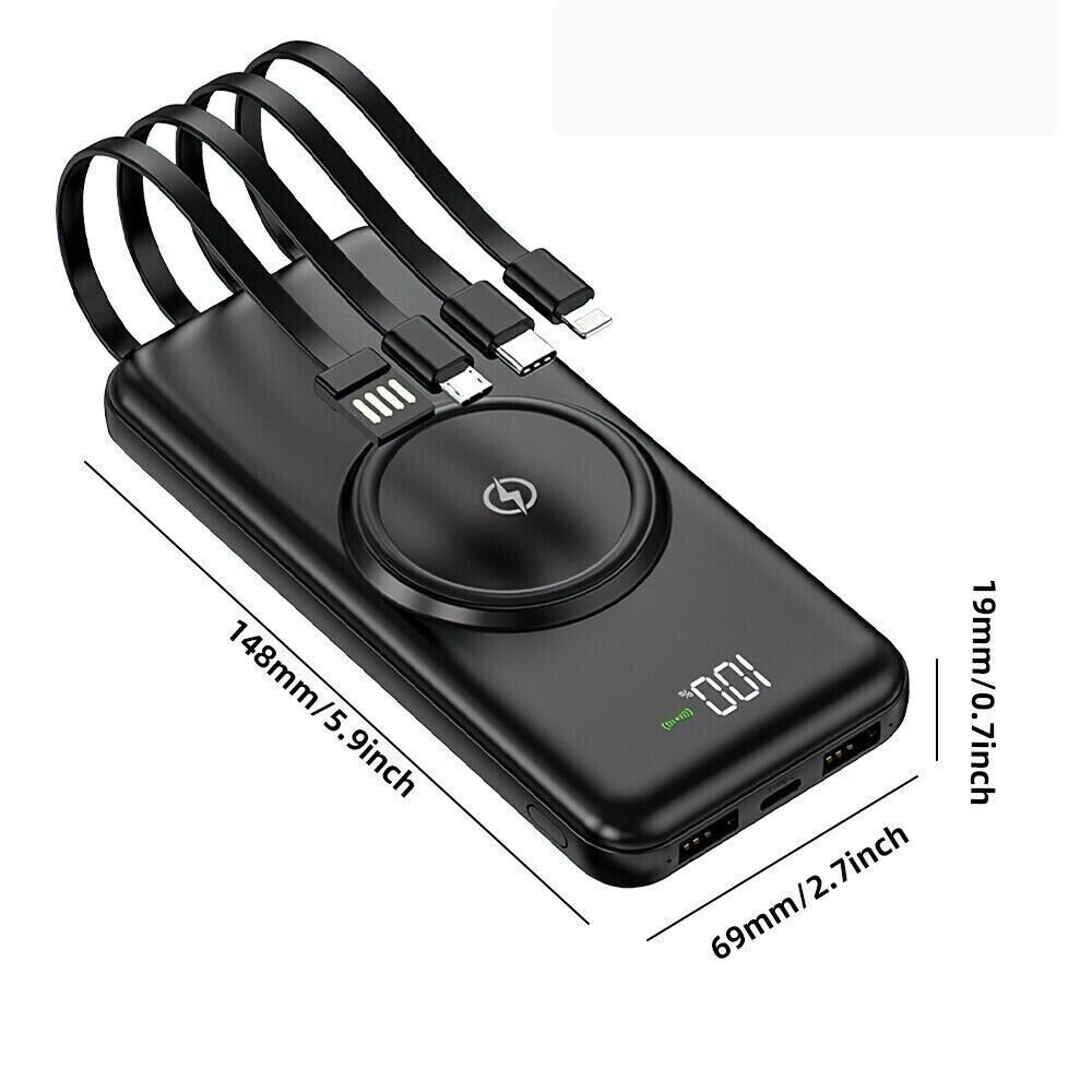 20000mAh Power Bank Fast Charger Battery Pack Portable 5 USB For Mobile Phone UK