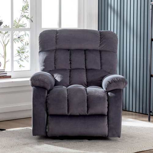 Electric Power Lift Recliner Chair Sofa With Massage And Heat For Elderly 2 Side Pockets USB Ports Single Recliner Chairs For Living Room Overstuffed Breathable Fabric Reclining