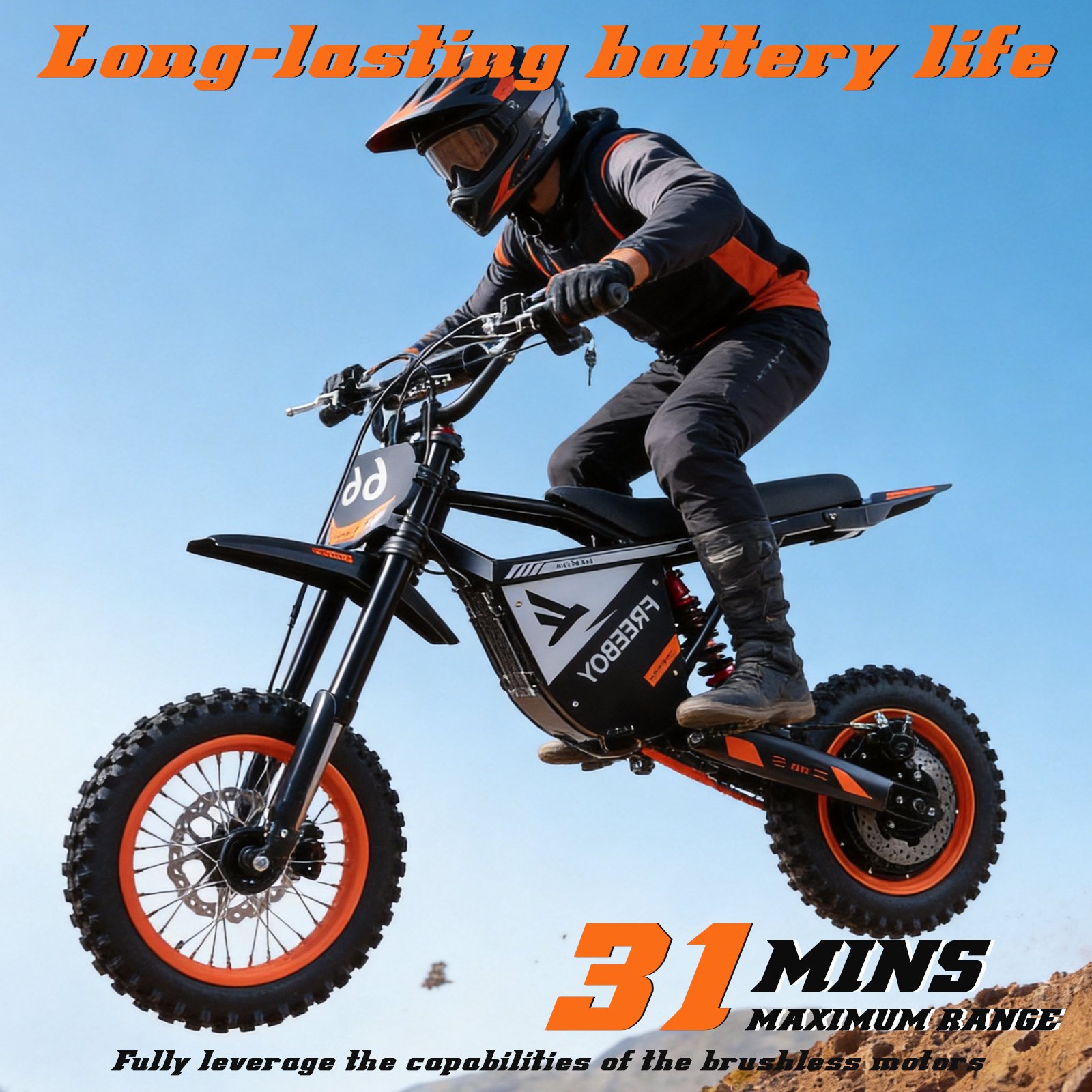 Y66 Iron Frame 3000W Electric Motorcycle With 20 Mph Off-road Model
