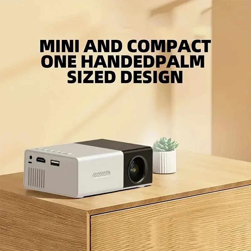 Portable Wired Projector Mobile Phone With Retractable Bracket LED Mini Home Video Equipment 1080P HD Screen USB&SD&AV&Hd