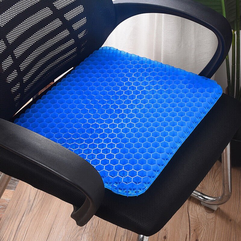 Honeycomb Gel Seat Cushion 40x35cm | Breathable Cooling Chair & Car Seat Pad
