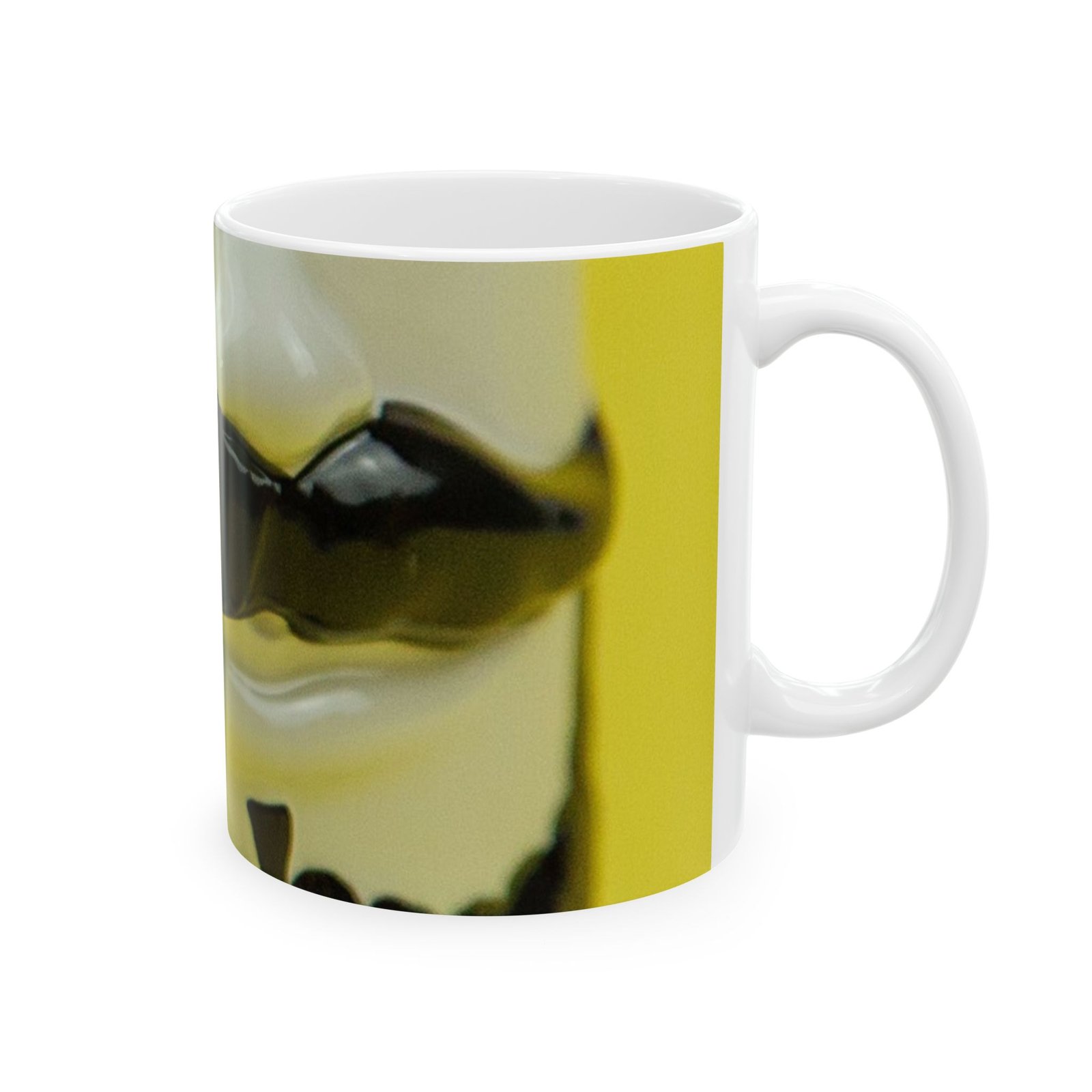 Abstract Yellow Black Swirl Mug | Ceramic Coffee Cup