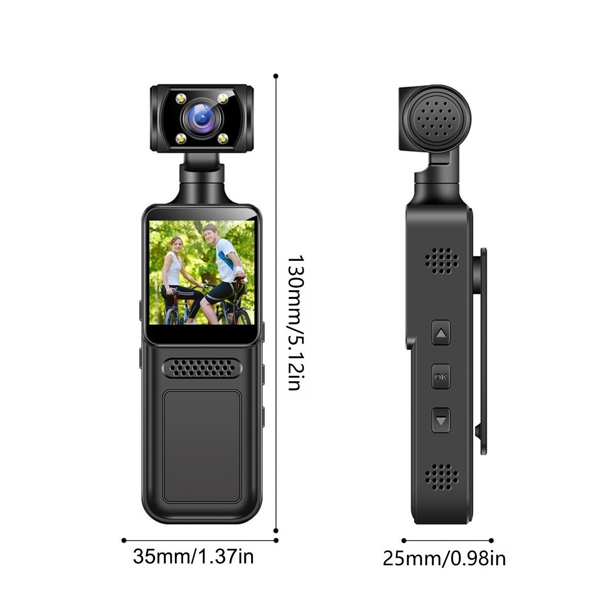 HD 4K Pocket Action Camera Rotation WiFi Vlog Camcorder Handheld Sports DV