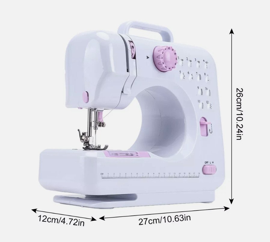 Portable Sewing Machine With 12 Multifunctional For Beginner Kids Family