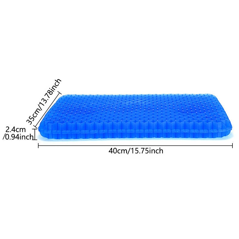 Honeycomb Gel Seat Cushion 40x35cm | Breathable Cooling Chair & Car Seat Pad