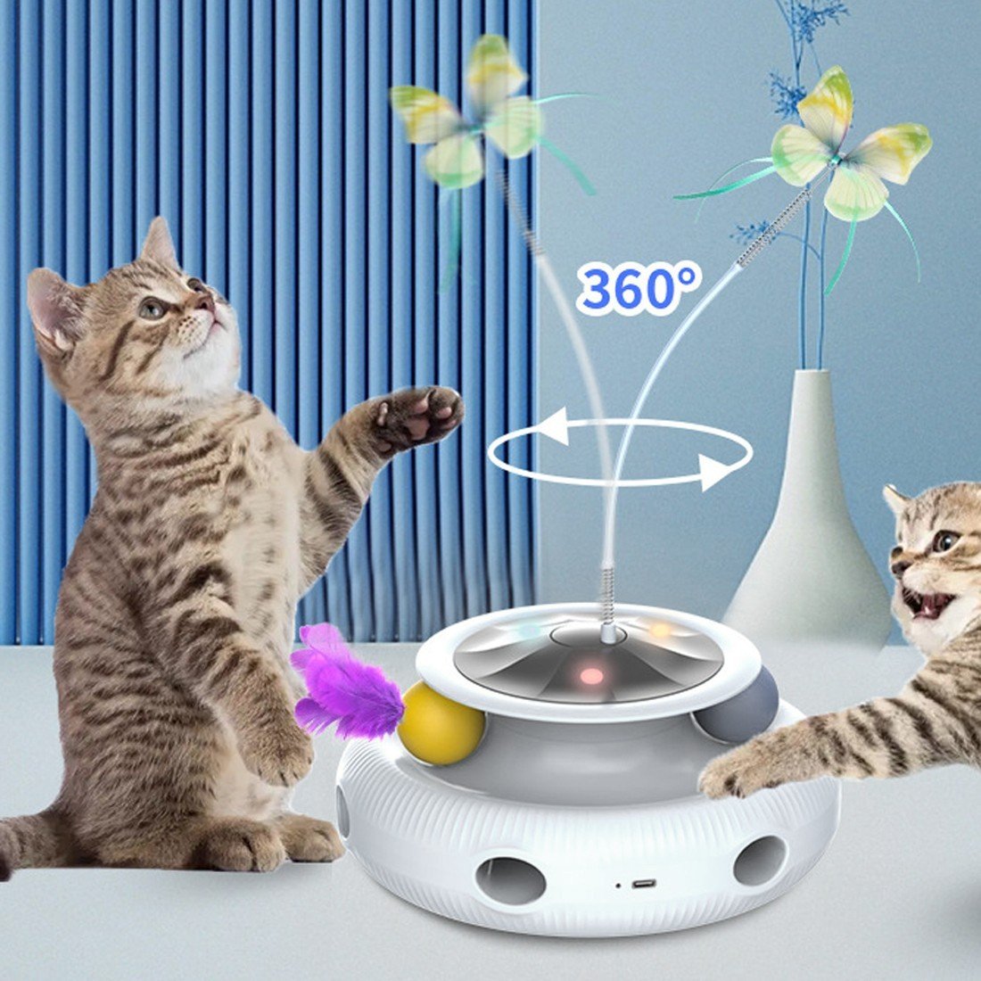 Multifunctional Electric Cat Toy Interactive Cat Toy Indoor Playing Rechargeable