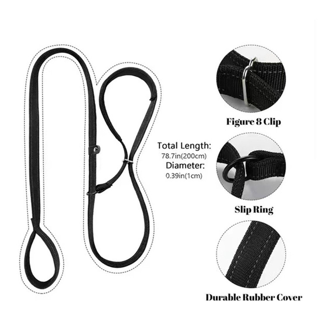 Integrated Anti-Bite Muzzle & Leash For Dogs  Dog Lead  Waste Bag Dispenser