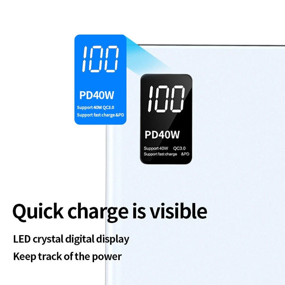 40W 20000mAh High-capacity Power Bank, Ultra-fast Charging, Compatible With IPhone, Samsung, Huawei And Other Mobile Phones.