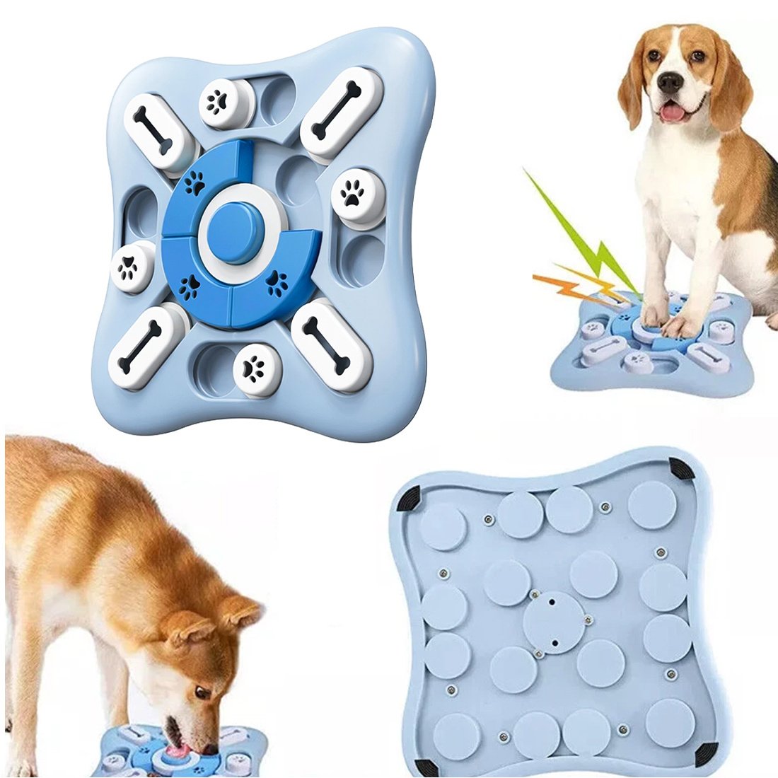 NEW Dog Interactive Puzzle IQ Toys Treat Food Puzzle Game For Dog Mental Stimulation UK