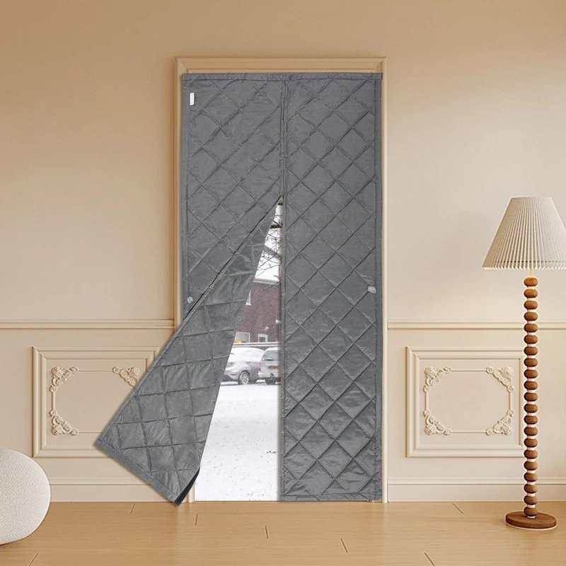 2.1x1m Windproof Door Curtain Magnetic Thermal Insulated Door Curtain Privacy Door Curtain For Doors, Living Rooms, Bedrooms