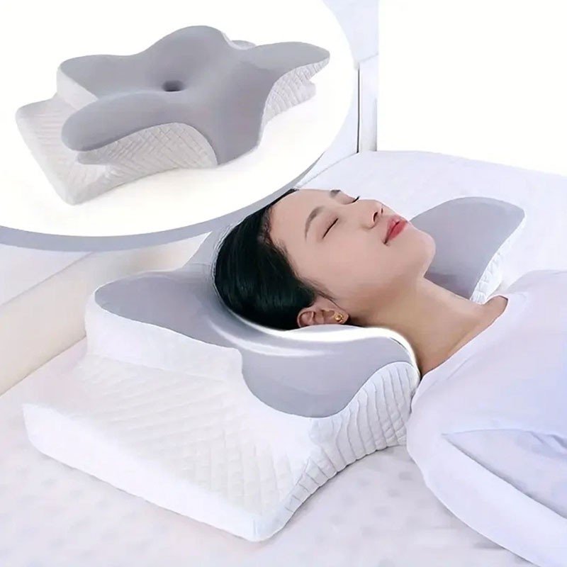 Cervical Memory Foam Neck Pillow Orthopedic Neck Back Support Anti Snore