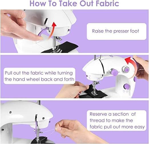 Portable Mini Electric Sewing Machine Multifunctional Desktop Tailor Home Use