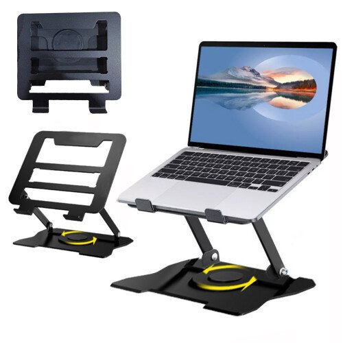 360 Metal Portable Laptop Tablet Stand Riser Bracket Adjustable Holder For Desk