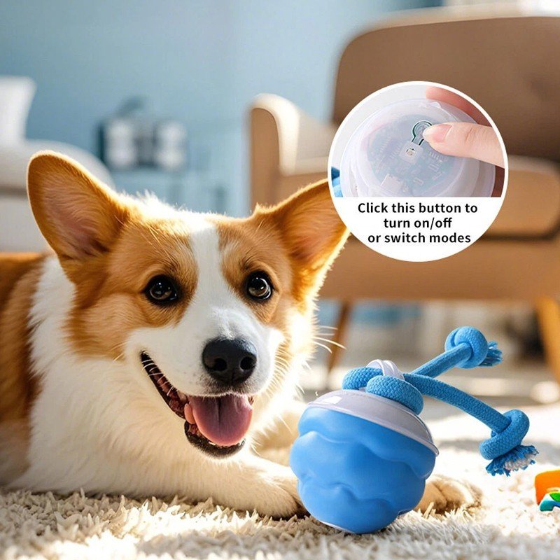 The Chase Buddy Dog Boredom Stimulating Toy  Smart Pet Puppy Ball With Ropes
