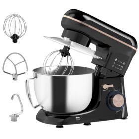 1300W Stand Mixer 4.5L Stainless Steel Bowl | 6-Speed Kitchen Mixer with Dough Hook, Whisk & Beater