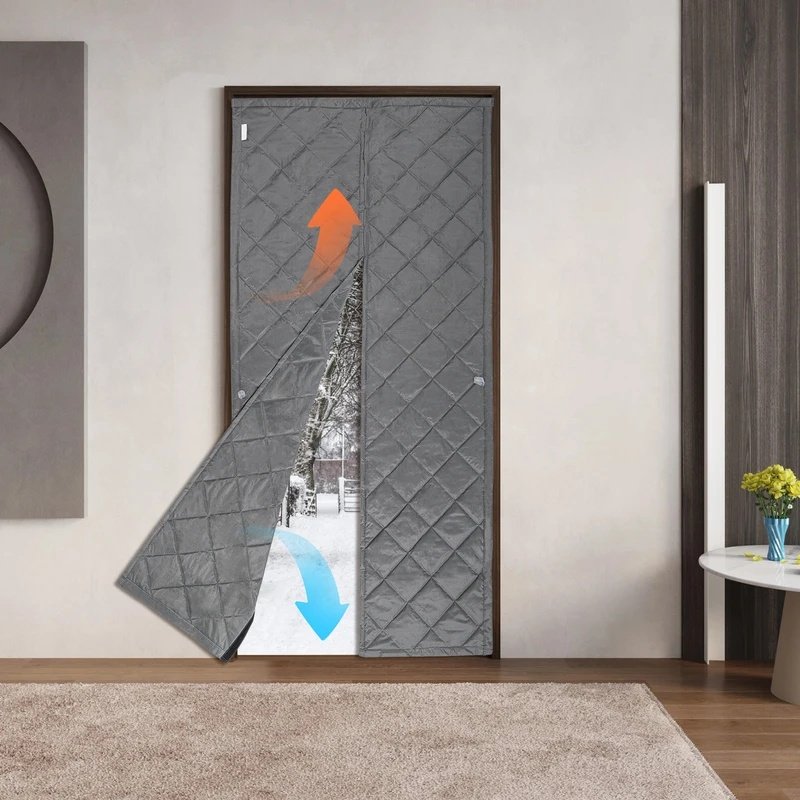 2.1x1m Windproof Door Curtain Magnetic Thermal Insulated Door Curtain Privacy Door Curtain For Doors, Living Rooms, Bedrooms