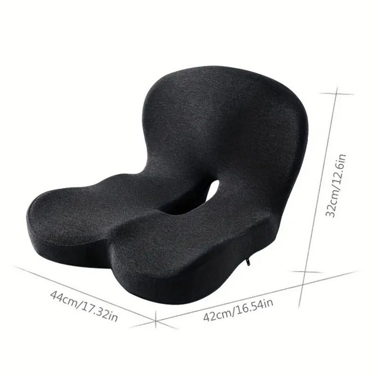 Memory Foam Seat Cushion & Back Support | Lumbar Pain Relief Chair & Car Cushion