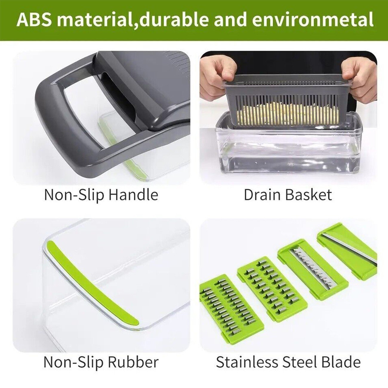 Vegetable Chopper Salad Fruit Peeler Slicer 15 In 1 Dicer Kitchen Cutter Tool