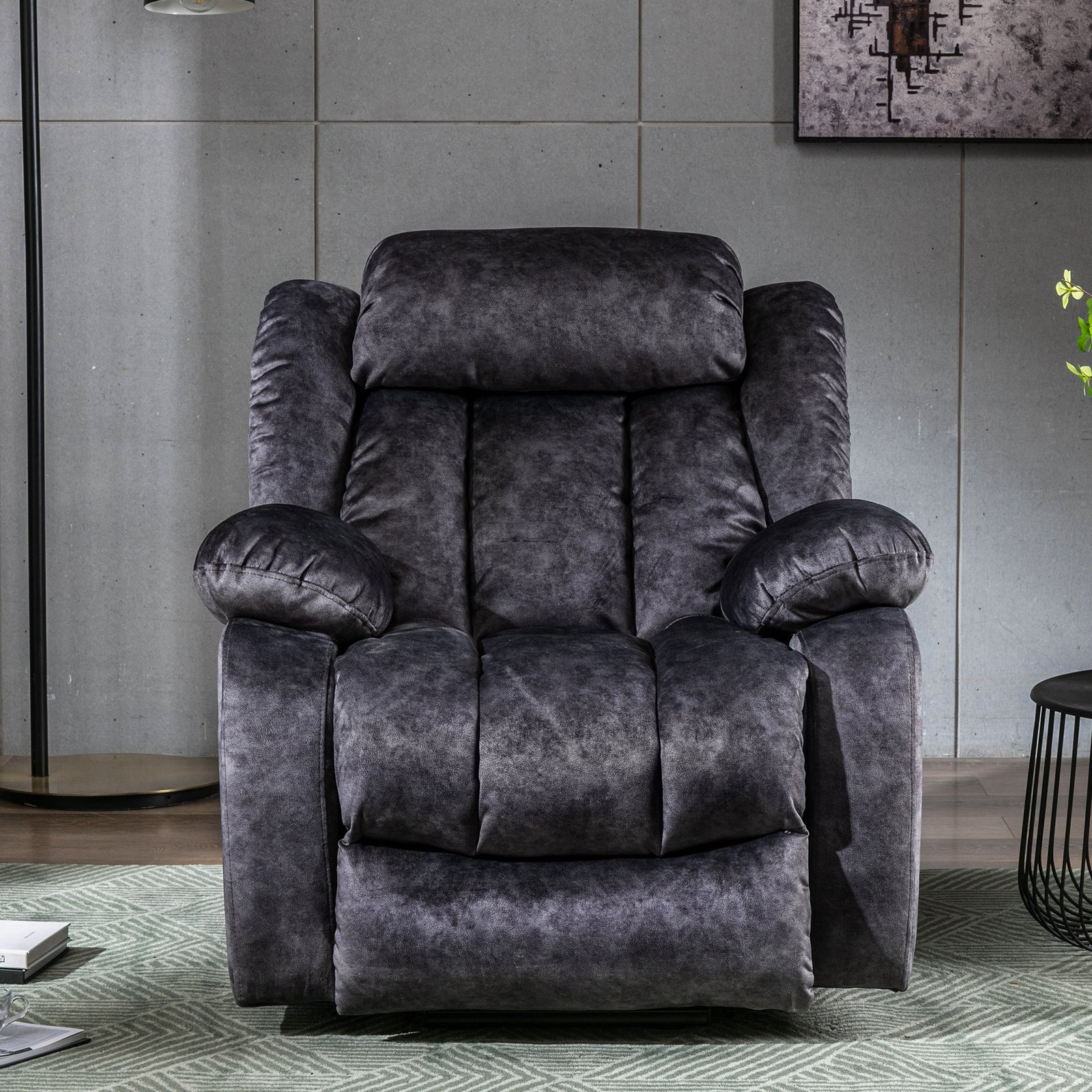 Power Massage Lift Recliner Chair With Heat & Vibration For Elderly, Heavy Duty And Safety Motion Reclining Mechanism - Antiskid Fabric Sofa Contempoary Overstuffed Design