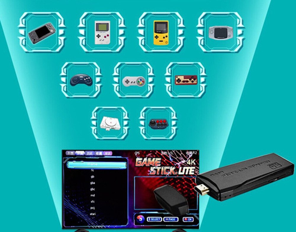 Video Game Console 20000  Retro Games Console Set With 2 Wireless Controller New