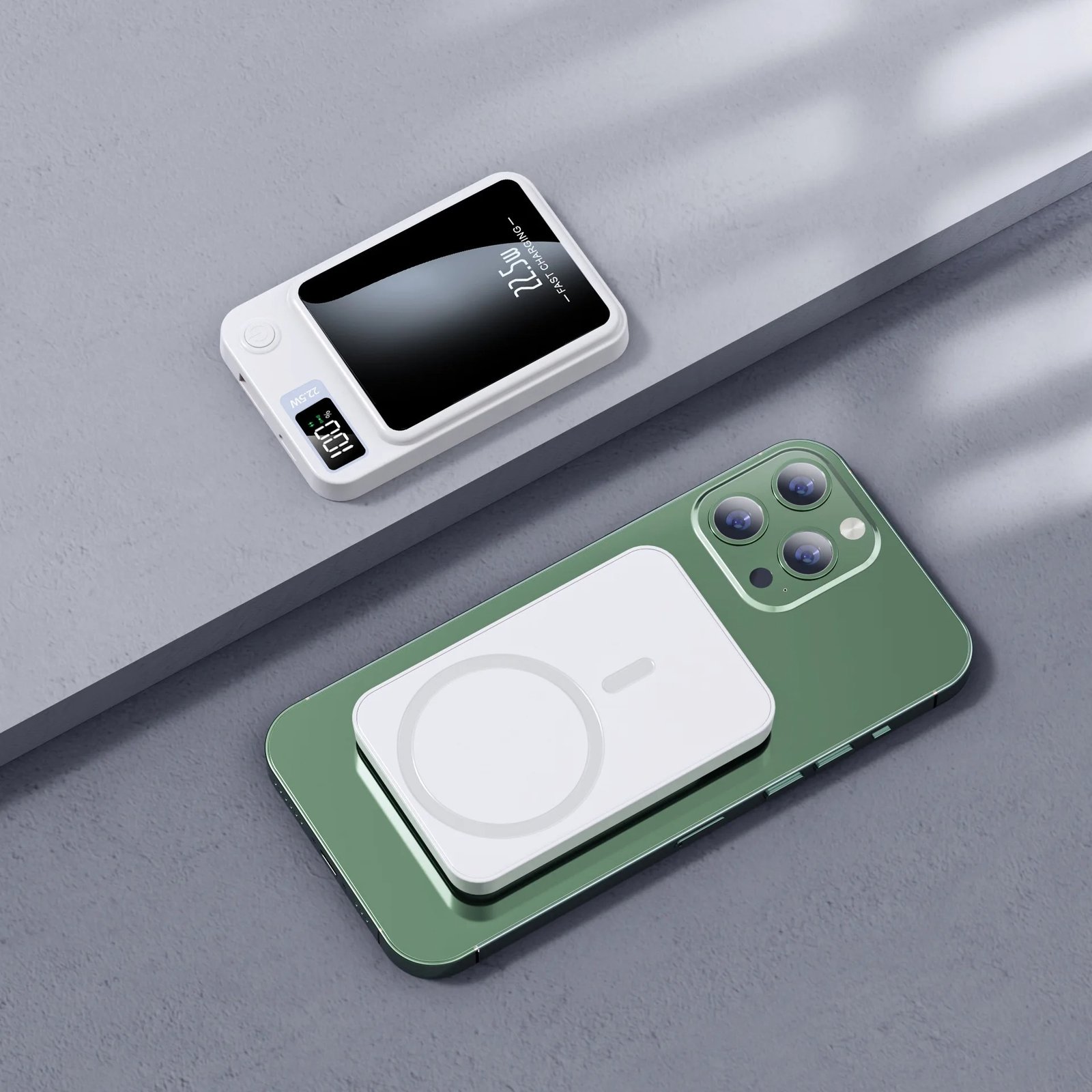 30000 MAh Magnetische Kabellose Powerbank, Superschnelles Aufladen, Tragbare Externe Akku-Powerbank Fr
