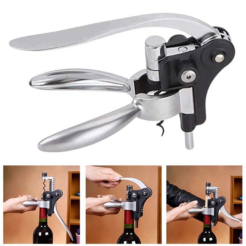 Professional Deluxe Lever Action Wine Bottle Rabbit Corkscrew Gift Bunny Opener