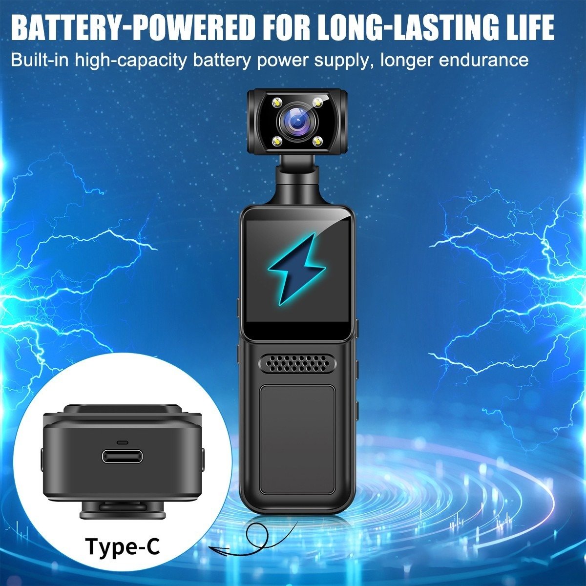 HD 4K Pocket Action Camera Rotation WiFi Vlog Camcorder Handheld Sports DV