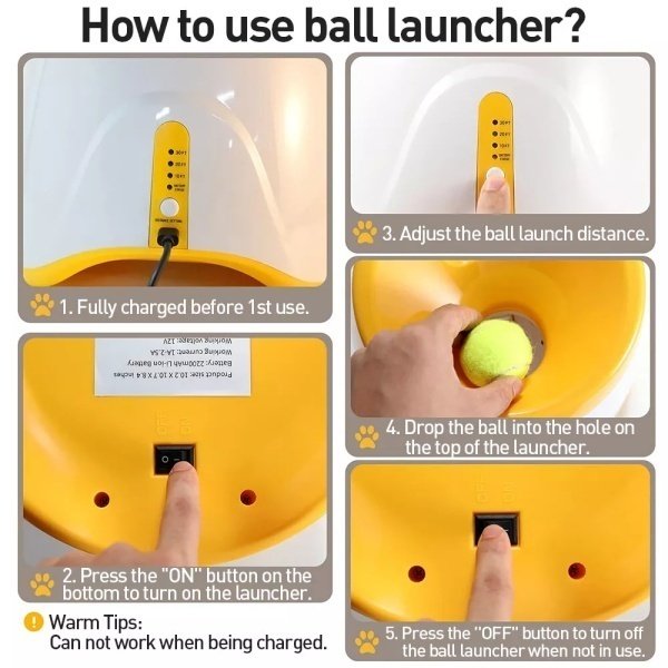 Dog Ball Throwing Machine Dogs Automatic Ball Launcher Indoor Outdoor