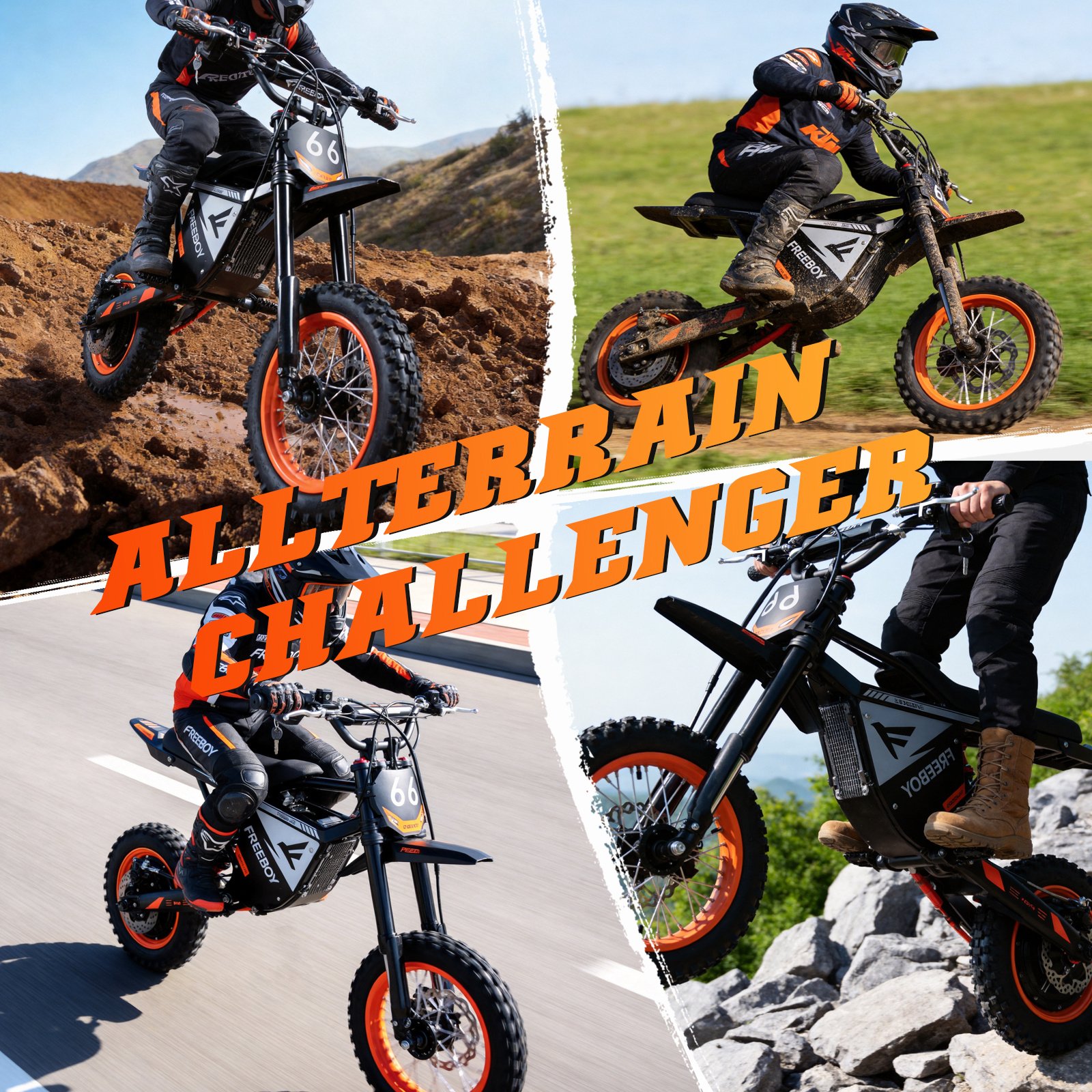 Y66 Iron Frame 3000W Electric Motorcycle With 20 Mph Off-road Model
