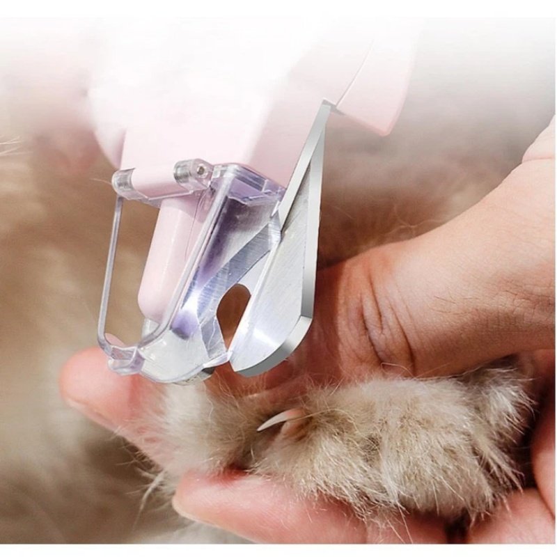 White Pet Nail Trimmer Dog Nail Clippers With Light 2 In 1 Nail Clipper And Grinder