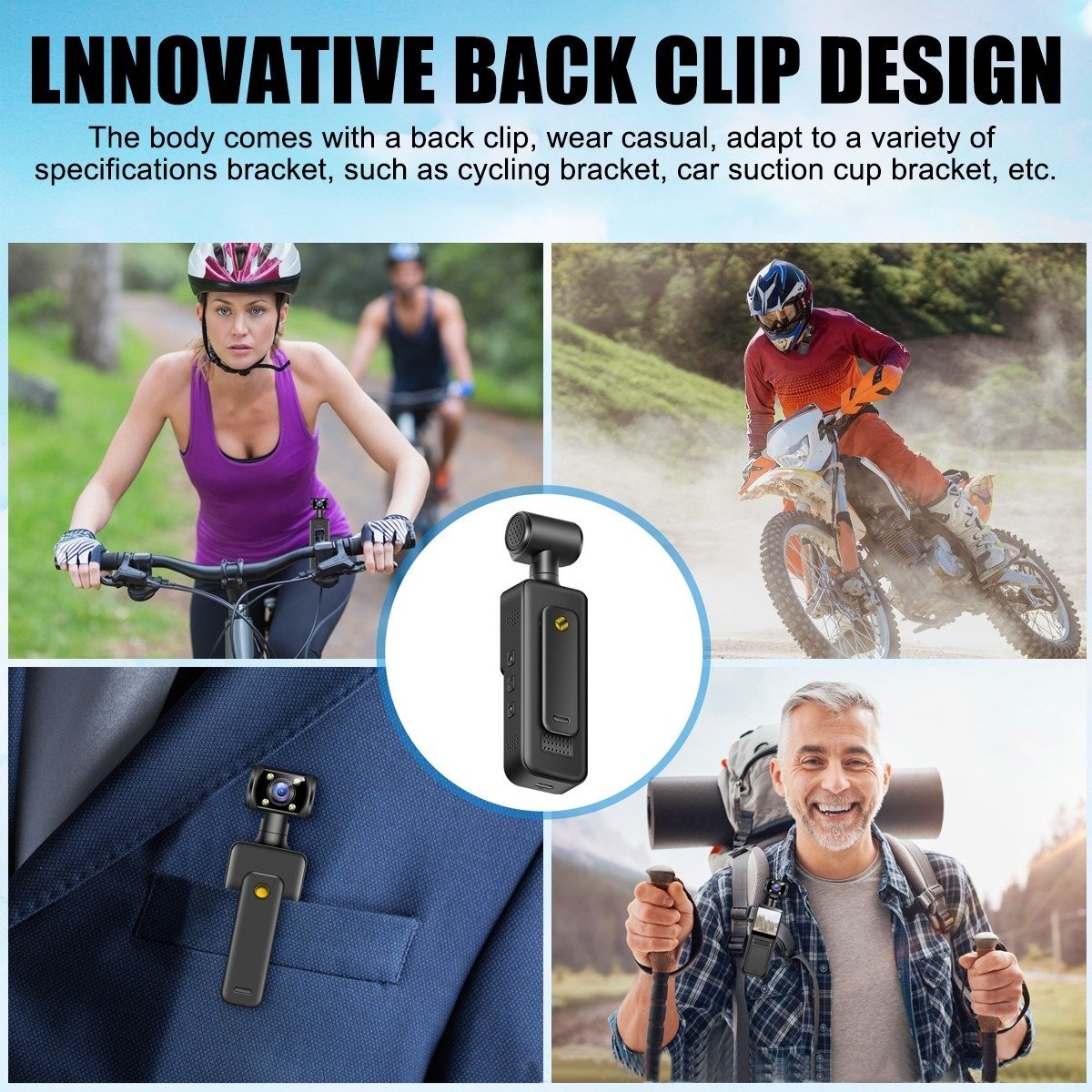 HD 4K Pocket Action Camera Rotation WiFi Vlog Camcorder Handheld Sports DV