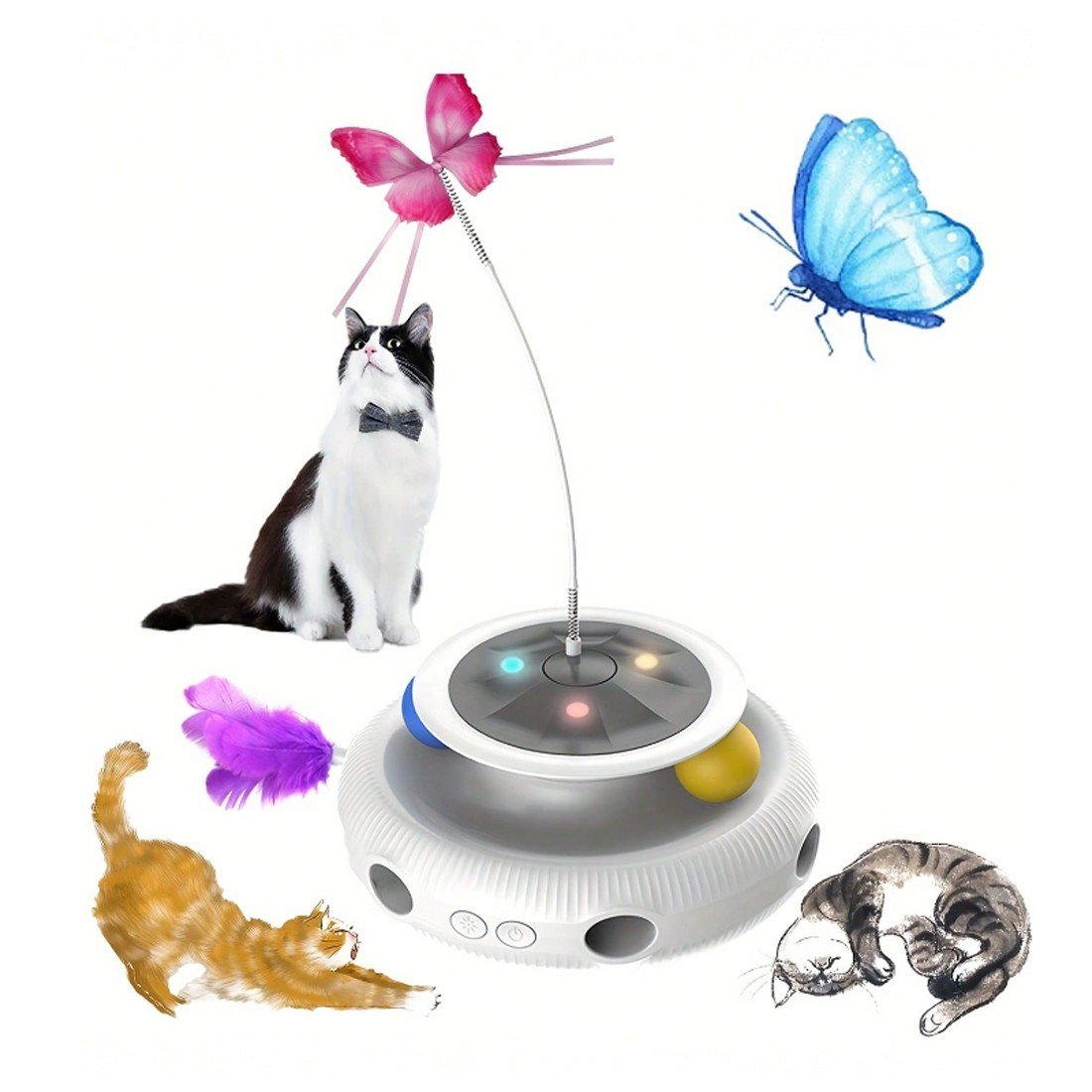 Multifunctional Electric Cat Toy Interactive Cat Toy Indoor Playing Rechargeable