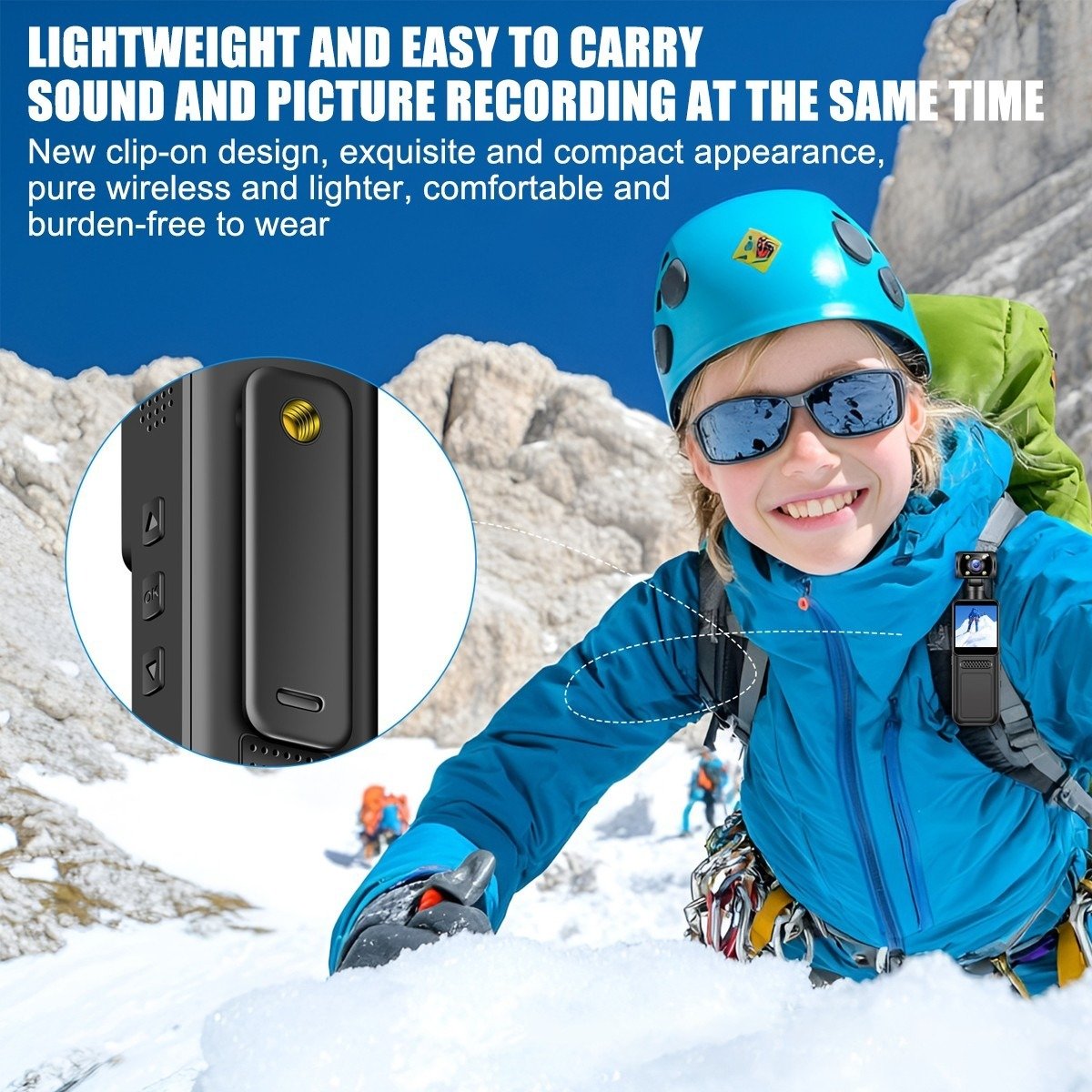 HD 4K Pocket Action Camera Rotation WiFi Vlog Camcorder Handheld Sports DV