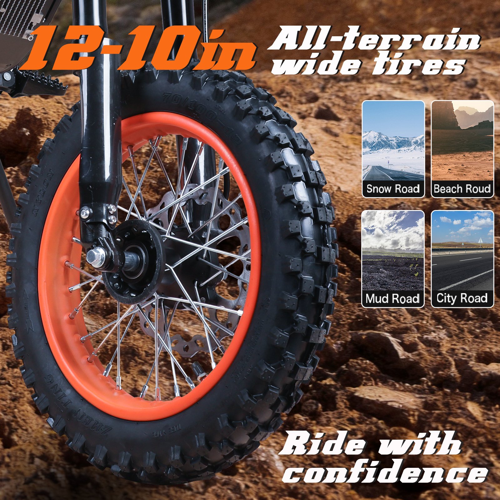 Y66 Iron Frame 3000W Electric Motorcycle With 20 Mph Off-road Model
