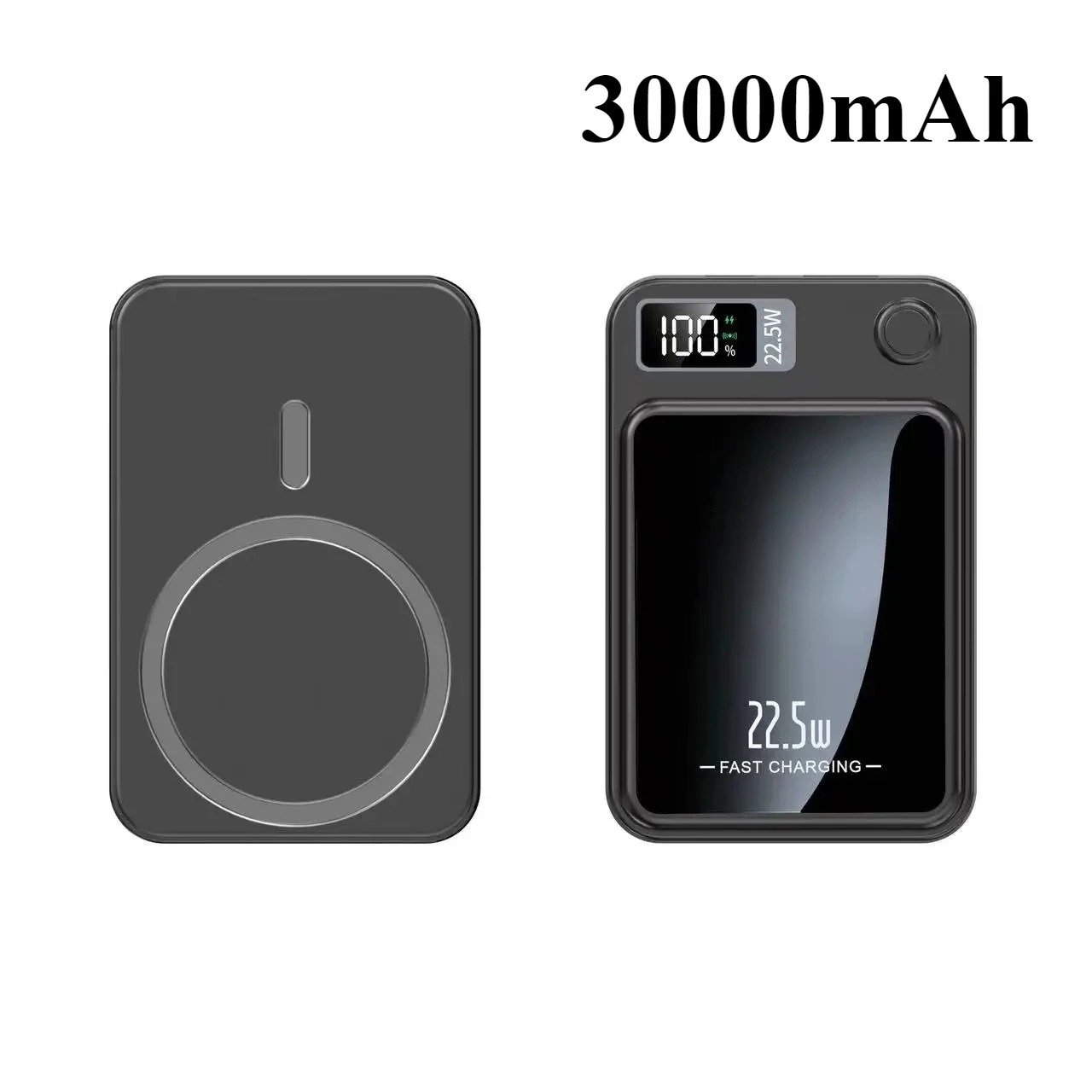 30000 MAh Magnetische Kabellose Powerbank, Superschnelles Aufladen, Tragbare Externe Akku-Powerbank Fr