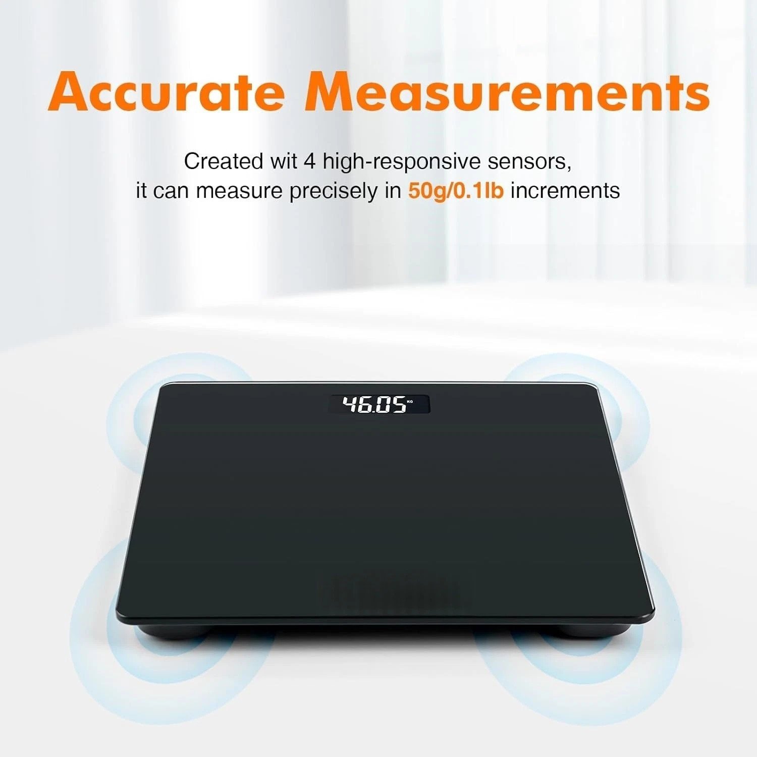 Digital Bathroom Scales 180KG Body Weight Weighing Scale LCD Electronic Black