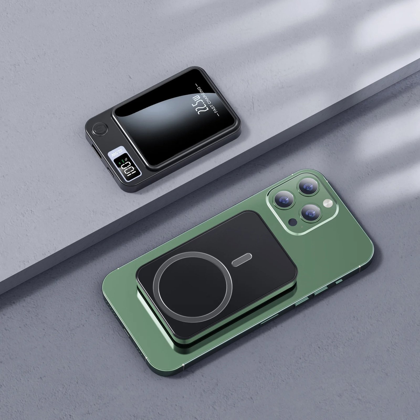30000 MAh Magnetische Kabellose Powerbank, Superschnelles Aufladen, Tragbare Externe Akku-Powerbank Fr