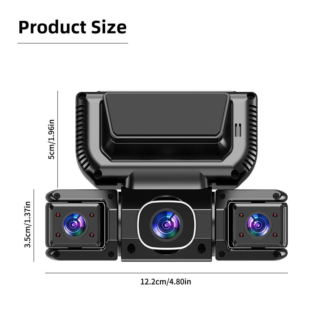 5G WiFi Dash Cam 4 Channel 360 Front Rear Inside DashCam, FHD 1080P Car Camera