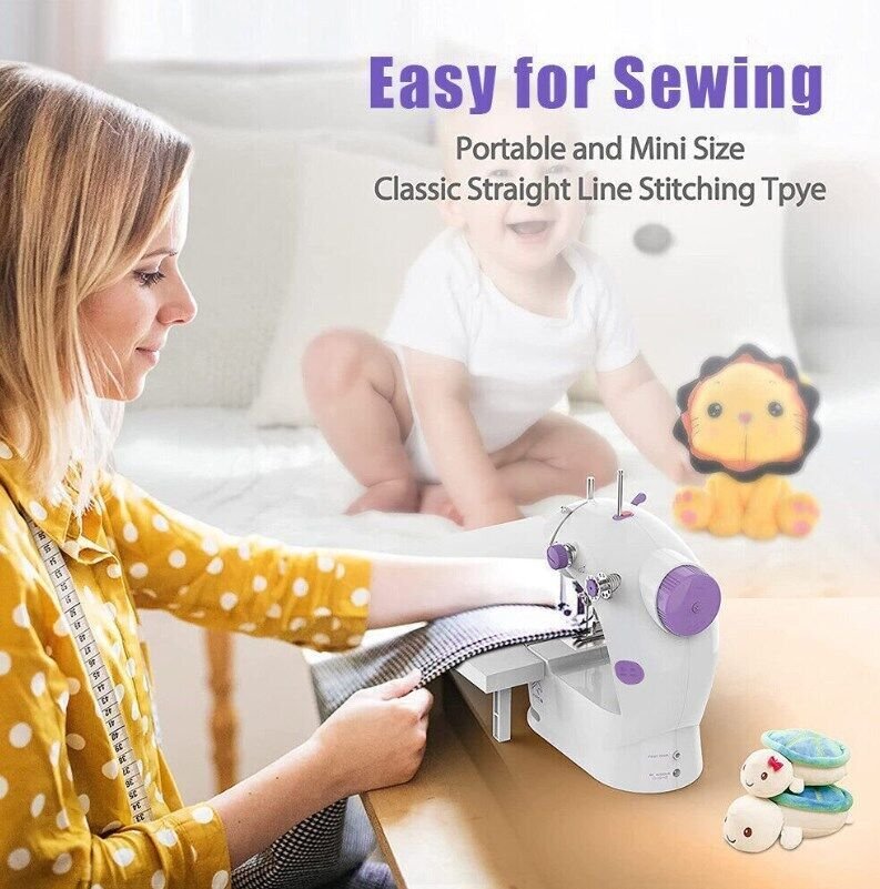 Portable Mini Electric Sewing Machine – Handheld Multifunctional Household Desktop Sewing Kit for Beginners & Home Use