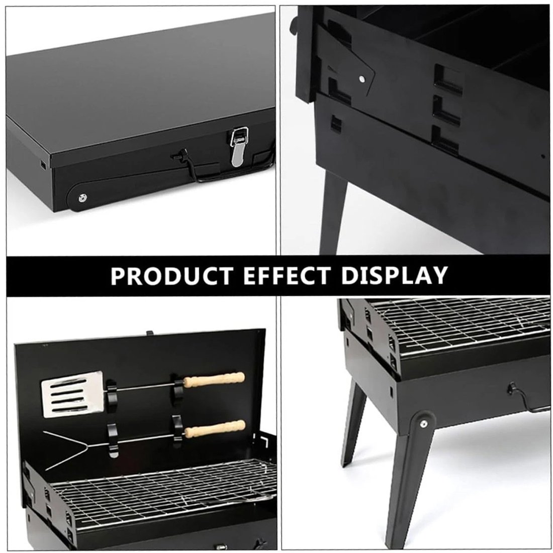 Portable Folding Charcoal BBQ Barbecue Camping Grill Travel Picnic Outdoor UK