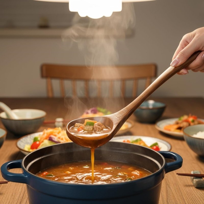 6pcs Wooden Utensils Teak Cooking Utensils Set Nonstick Pan Kitchen Utensils Set